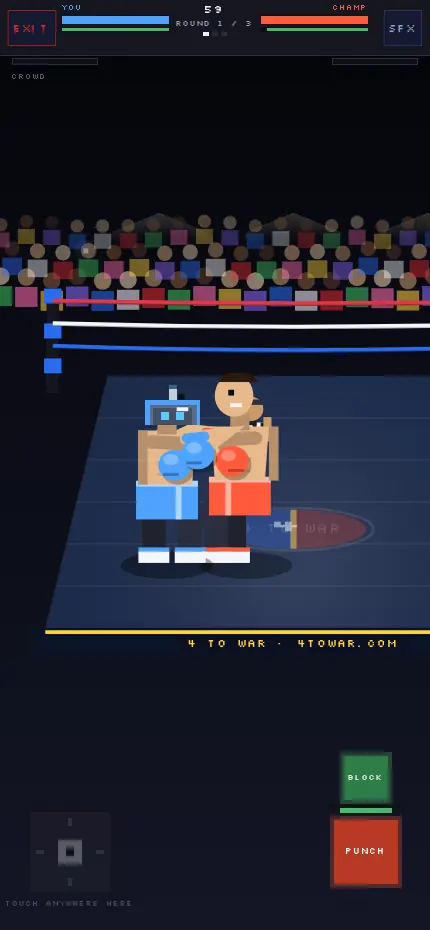 Boxing in the ring